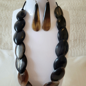 Parure Gris Noir et Marron fumé