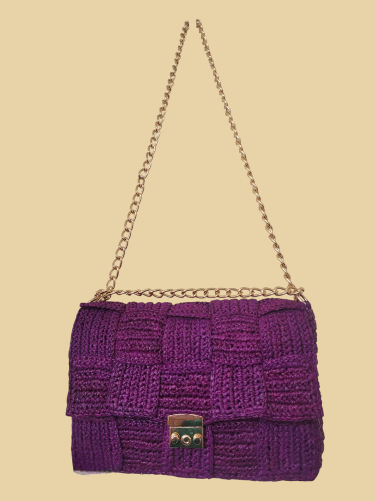 sac damier violet